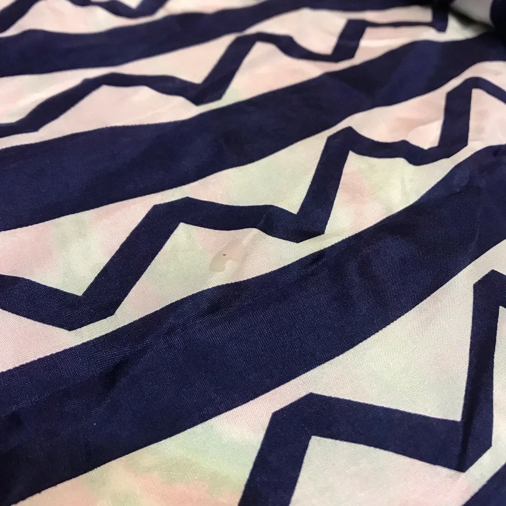 Christian Dior Navy and White Patterned vintage Scarf